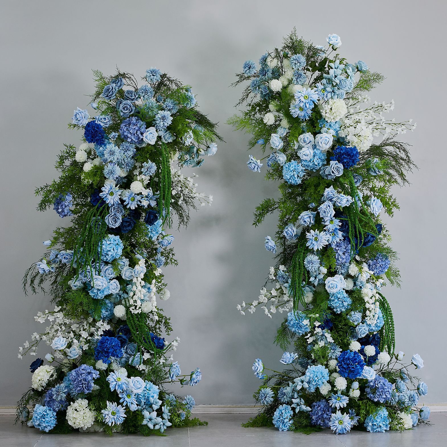 Wedding Arch Flower - ATV Blue Silk Artificial Flower Arch