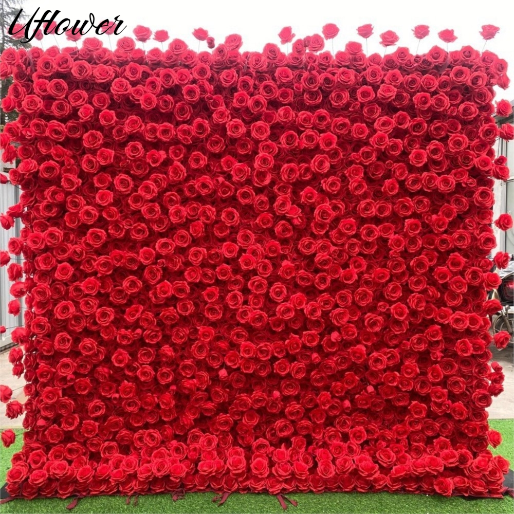 Uflower Red Rose 5D Cloth Flow - Wedding Backdrop Curtain 리뷰 및 가격