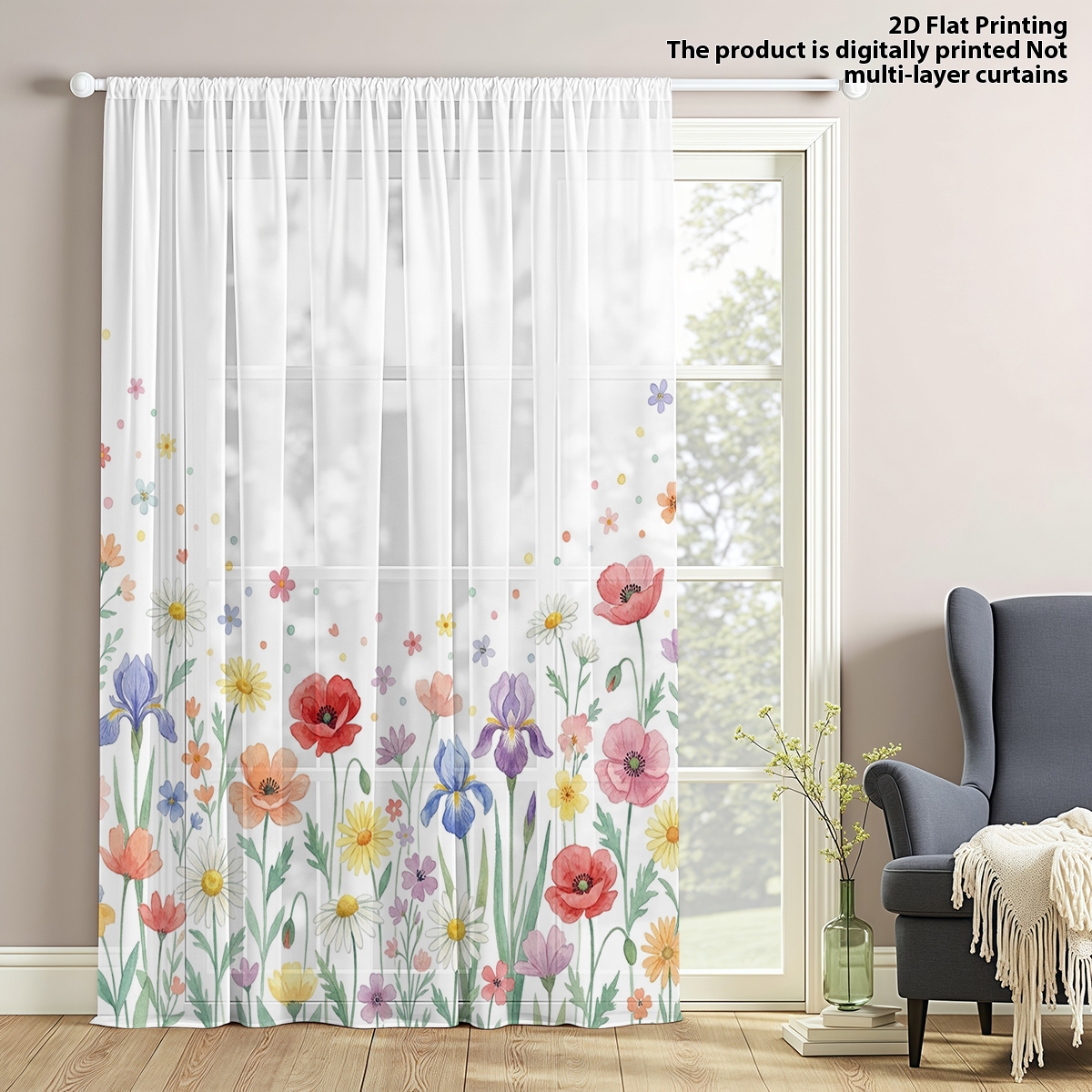 Floral Privacy Sheer Curtain,G - Good Floral & Wedding Decor Supply Photos 리뷰 및 가격