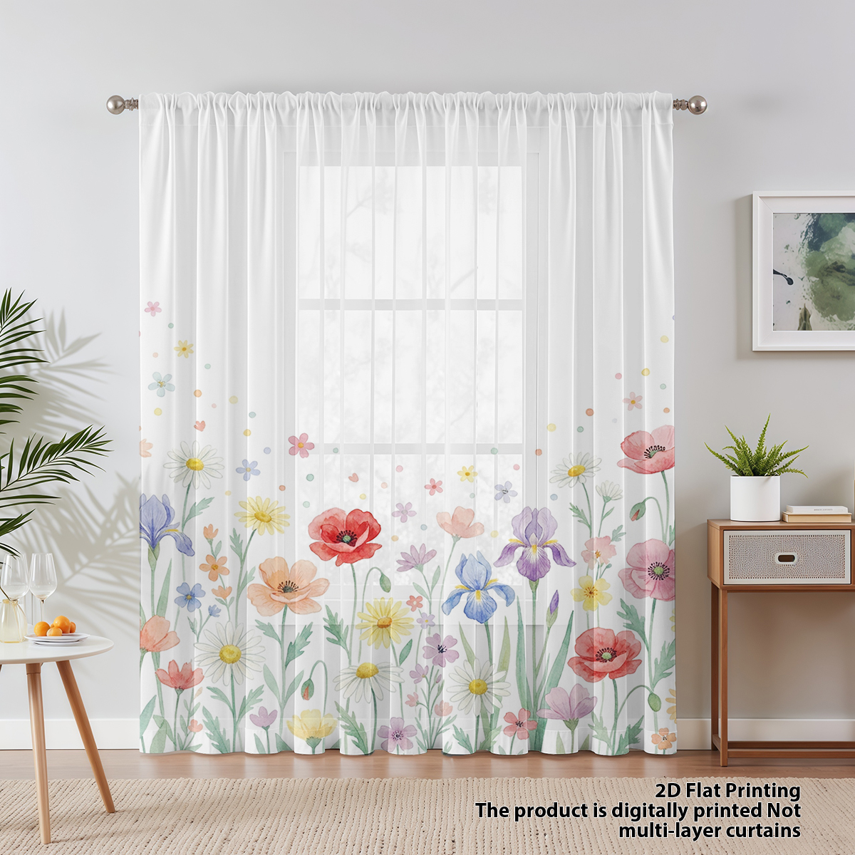 Floral Privacy Sheer Curtain,G - Good Floral & Wedding Decor Supply Photos 리뷰 및 가격