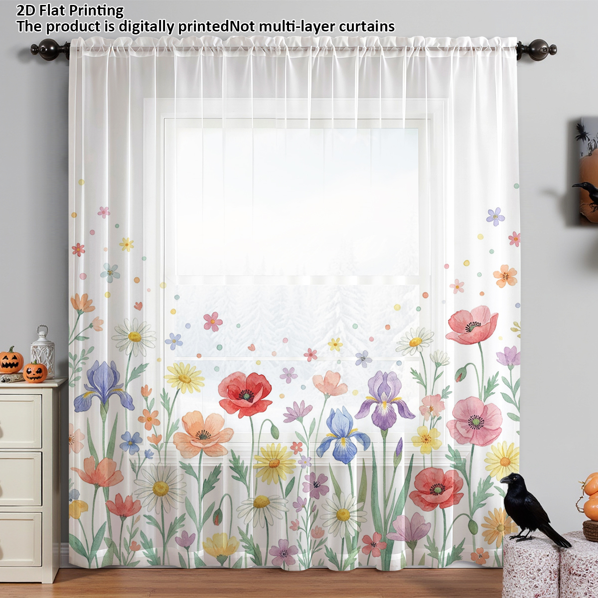Floral Privacy Sheer Curtain,G - Good Floral & Wedding Decor Supply Photos 리뷰 및 가격