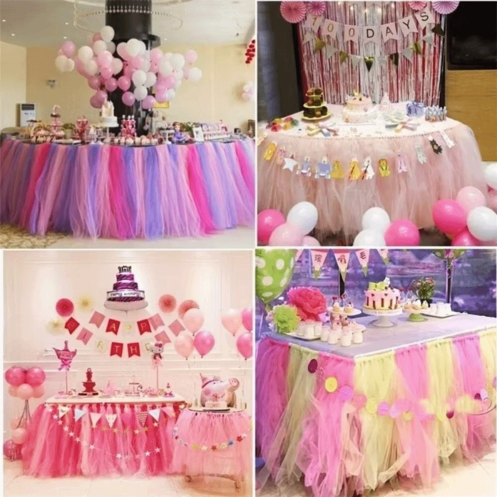 Multi-clolor Tulle Mesh Ribbon - Wedding Backdrop Curtain 리뷰 및 가격