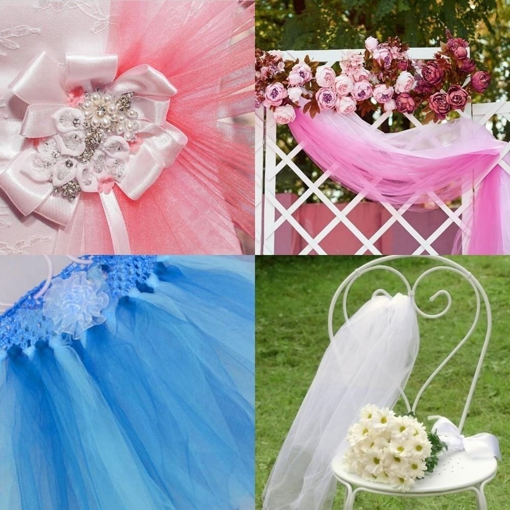 Multi-clolor Tulle Mesh Ribbon - Wedding Backdrop Curtain 리뷰 및 가격