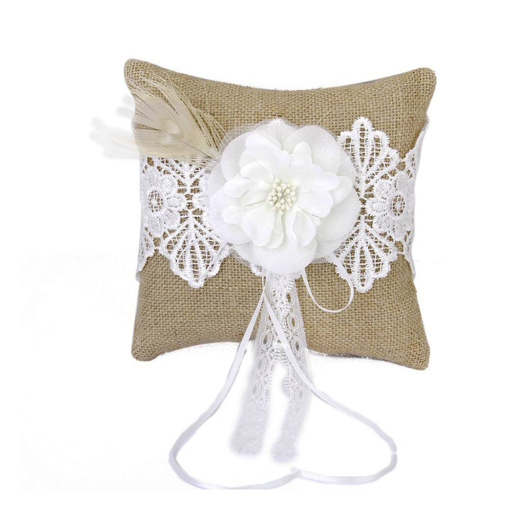 20x20cm Jute Wedding Ring Pill - Ring Bearer Pillow 리뷰 및 가격