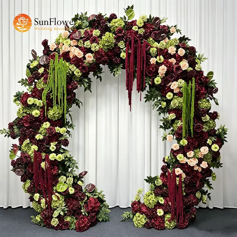 Burgundy Sage Green Trailing T - Wedding Arch Flower 리뷰 및 가격