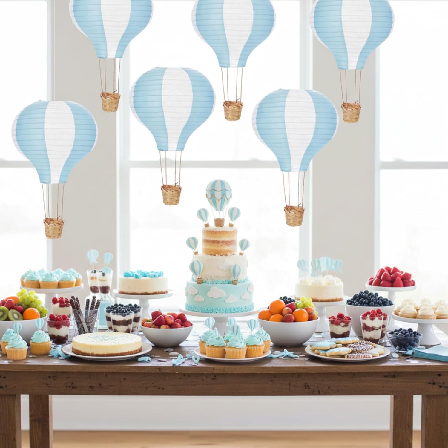 6-12Pcs Hanging Hot Air Balloo - Confetti Balloon Set 리뷰 및 가격