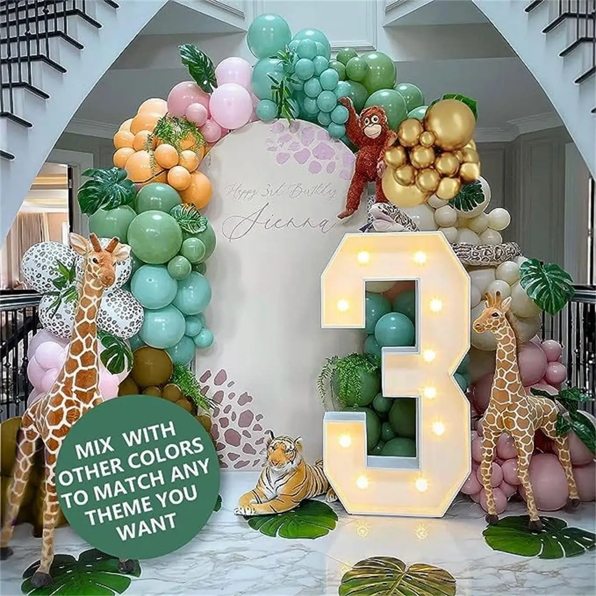 105Pcs Jungle Animal Balloon G - Wedding Zoo 리뷰 및 가격