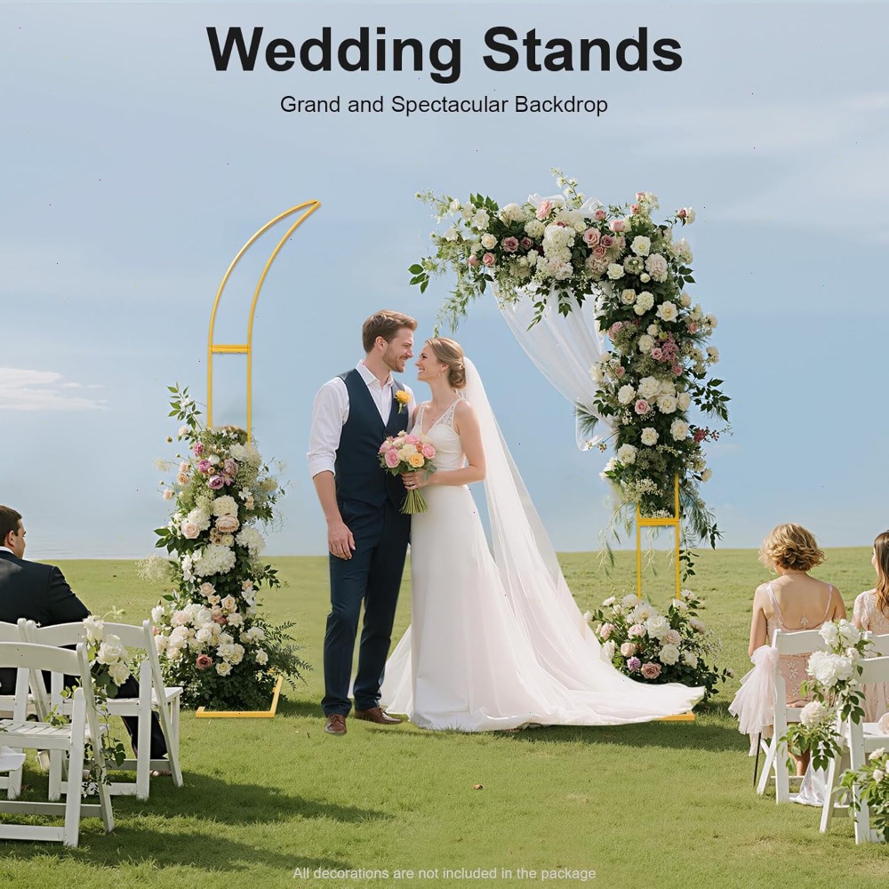 2Pcs Curved Wedding Arch Backd - Wedding Arch Flower 리뷰 및 가격