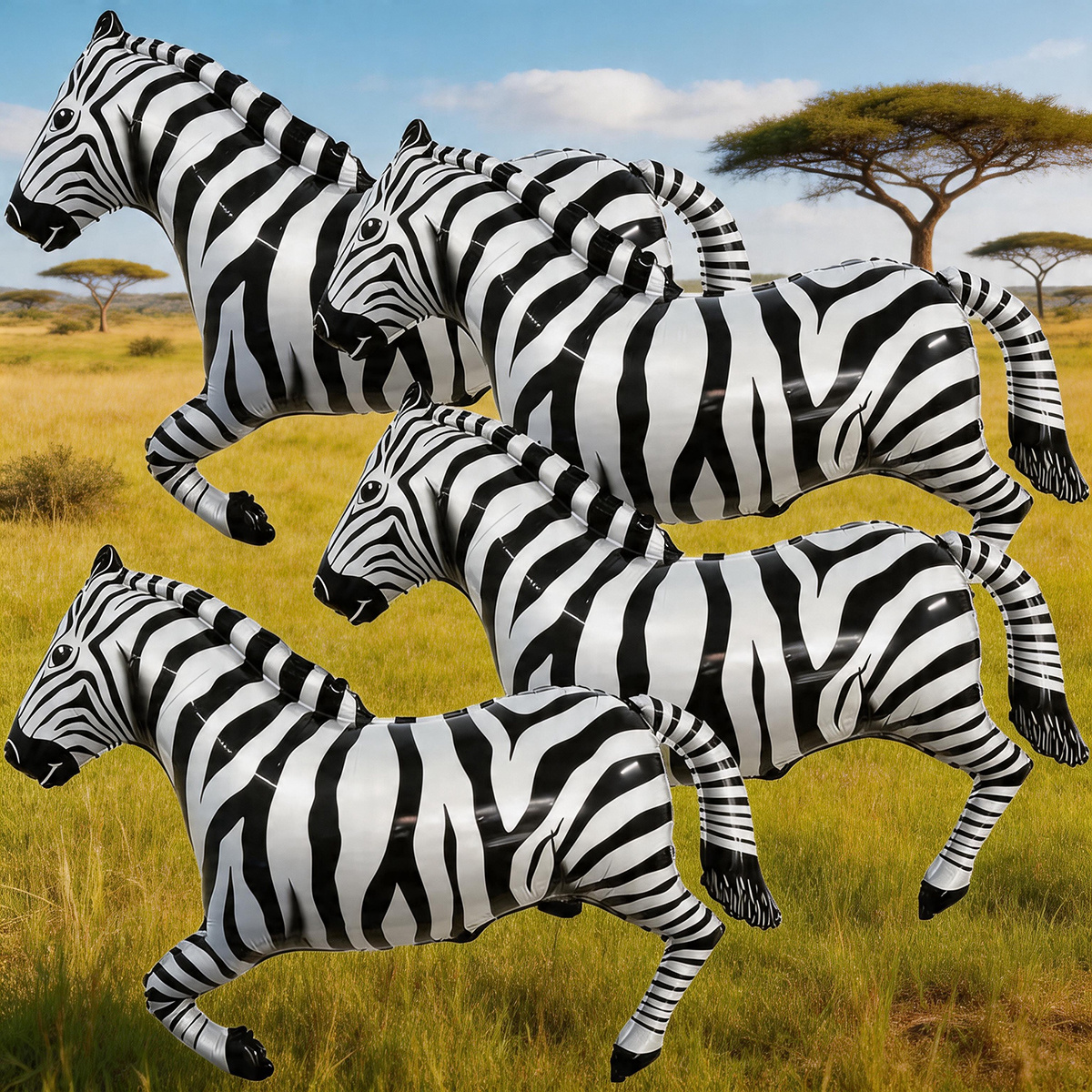 4 black and white striped zebr - Wedding Zoo 리뷰 및 가격