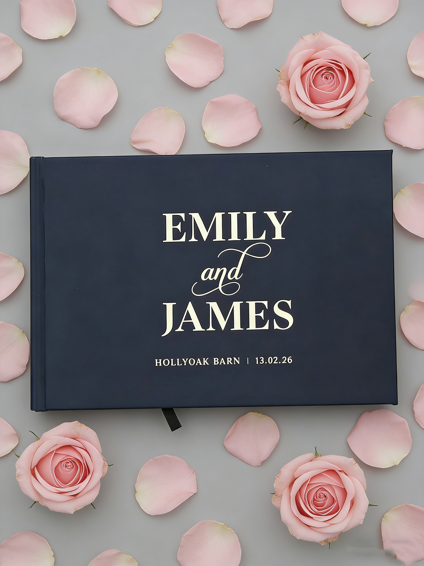 Custom Gold Foil Two Font Typo - Personalized Guest Book 리뷰 및 가격