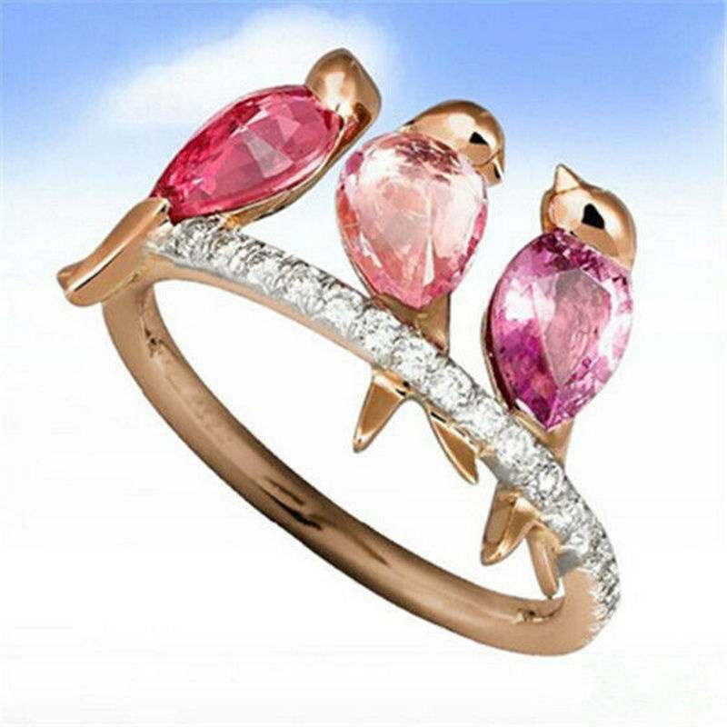 Pink Zircon Cute Bird Women Si - Wedding Qq 리뷰 및 가격