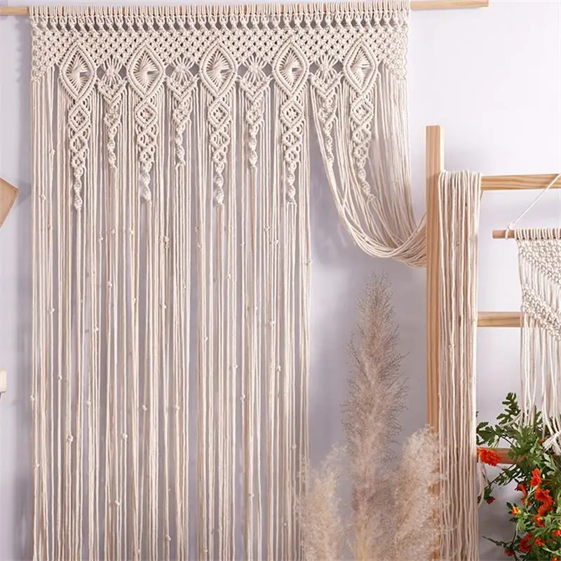 Hand-woven Macrame Wall Hangin - Wedding Backdrop Curtain 리뷰 및 가격