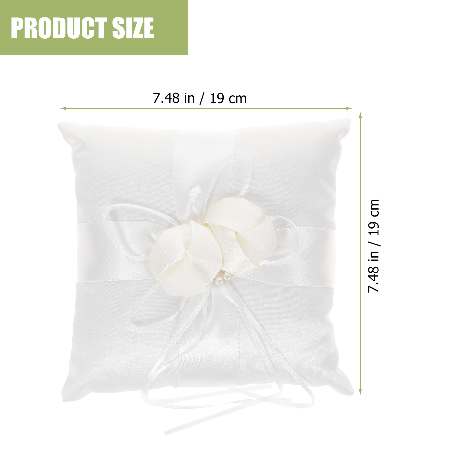 20x20cm Elegant White Satin Po - Ring Bearer Pillow 리뷰 및 가격