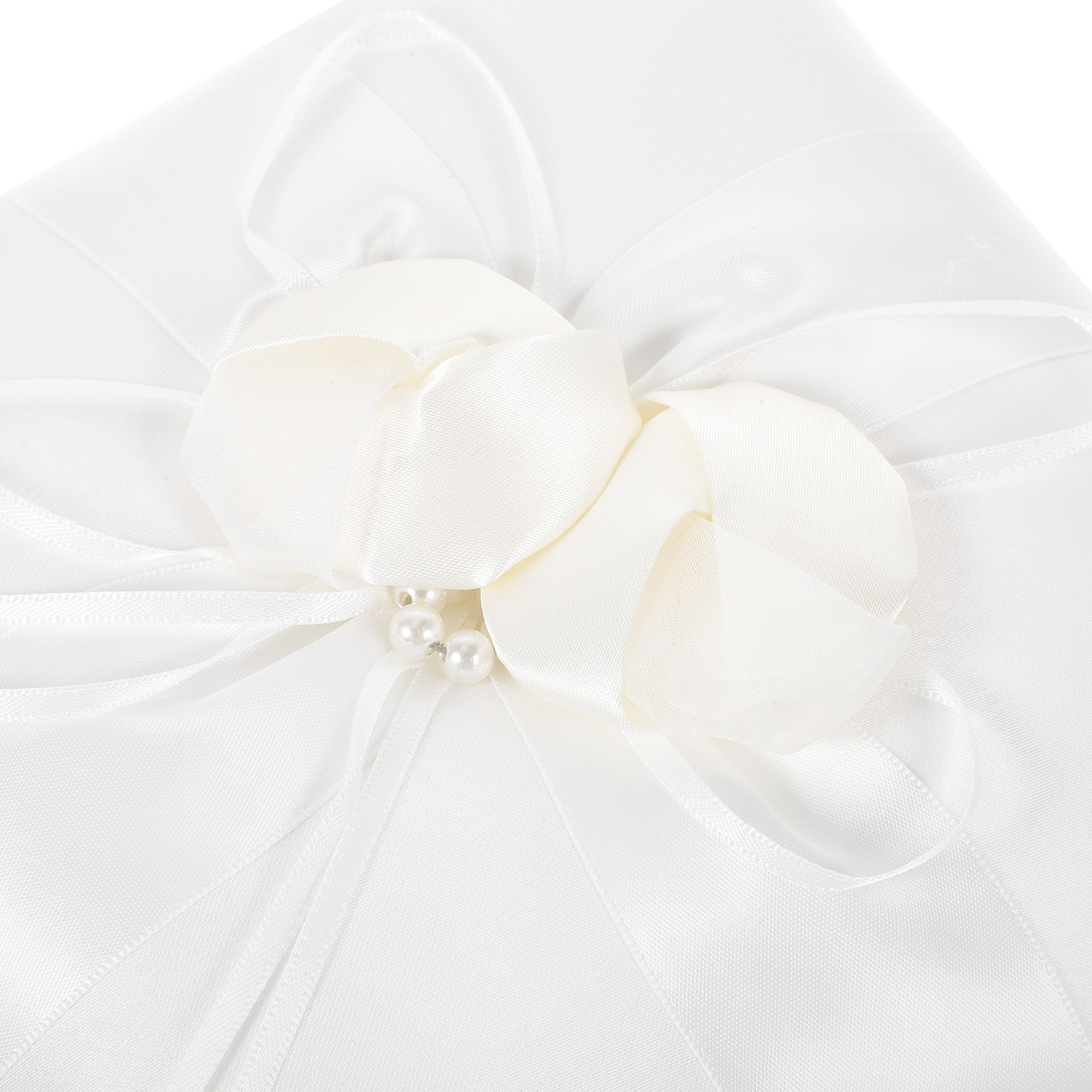20x20cm Elegant White Satin Po - Ring Bearer Pillow 리뷰 및 가격