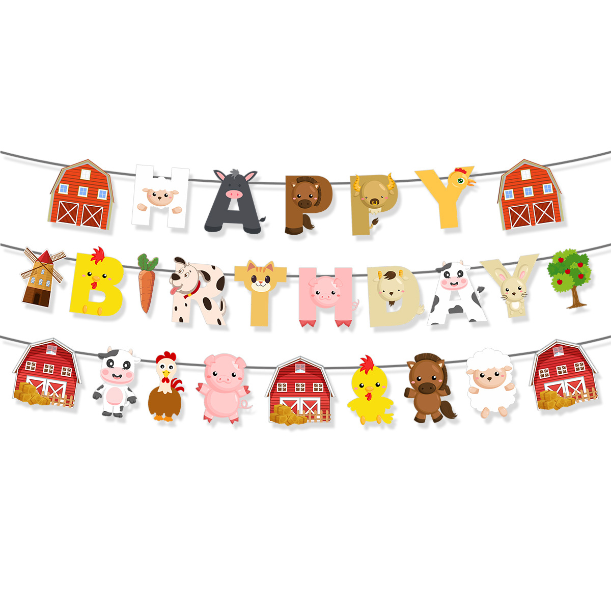 Cartoon Farm Animal Theme Birt - Confetti Balloon Set 리뷰 및 가격