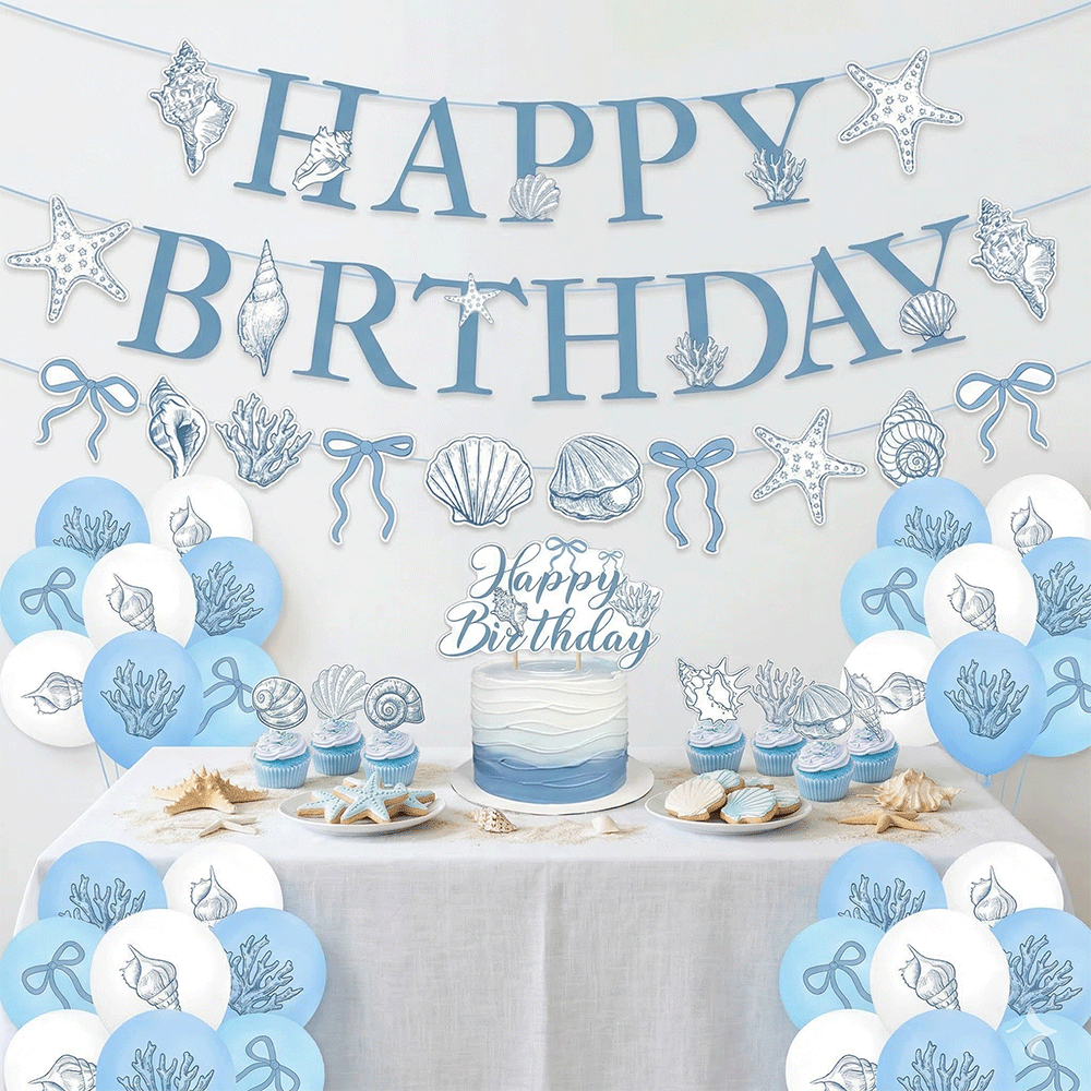 Elegant Ocean Mermaid Birthday - Confetti Balloon Set 리뷰 및 가격