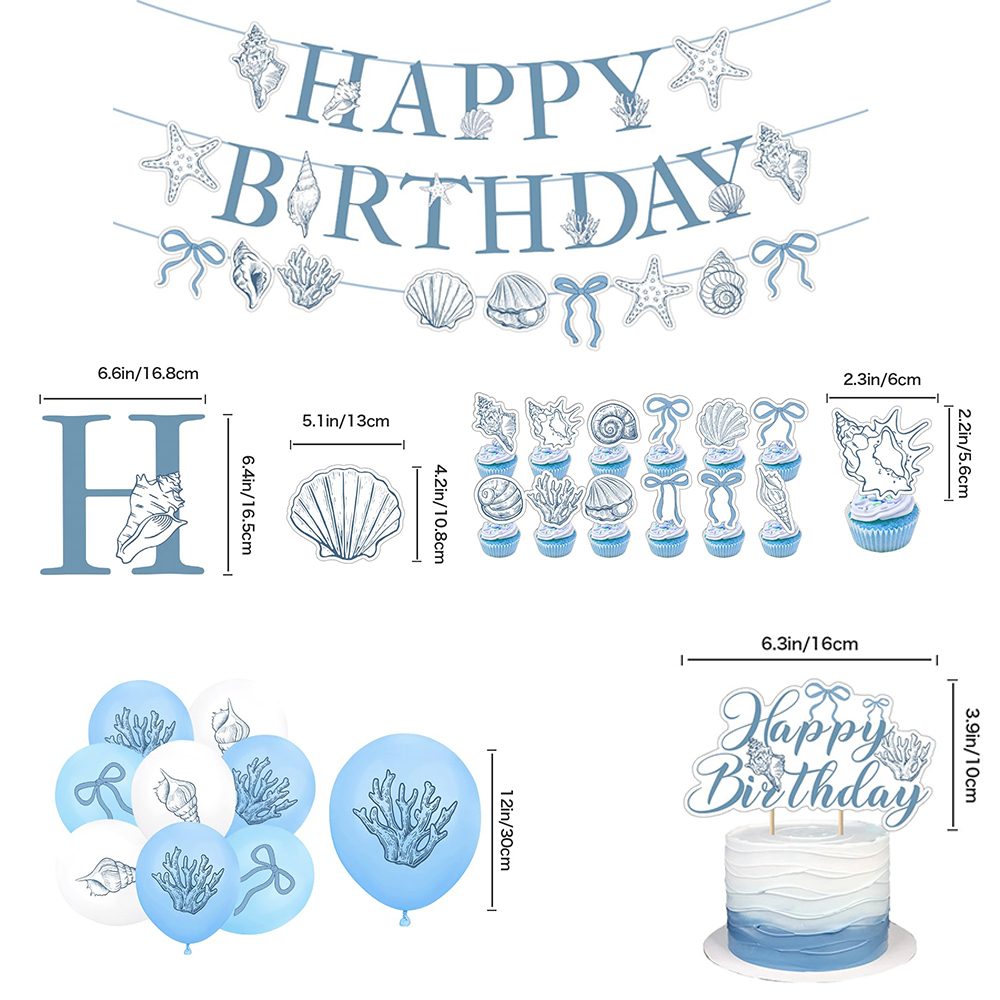 Elegant Ocean Mermaid Birthday - Confetti Balloon Set 리뷰 및 가격