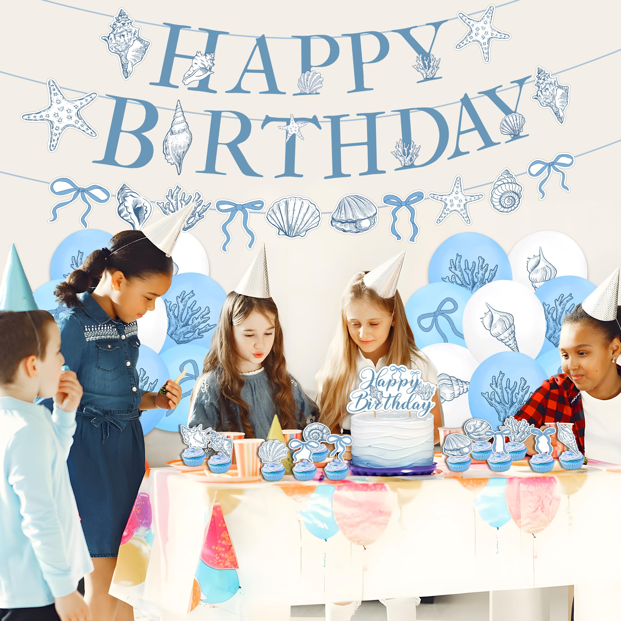 Elegant Ocean Mermaid Birthday - Confetti Balloon Set 리뷰 및 가격