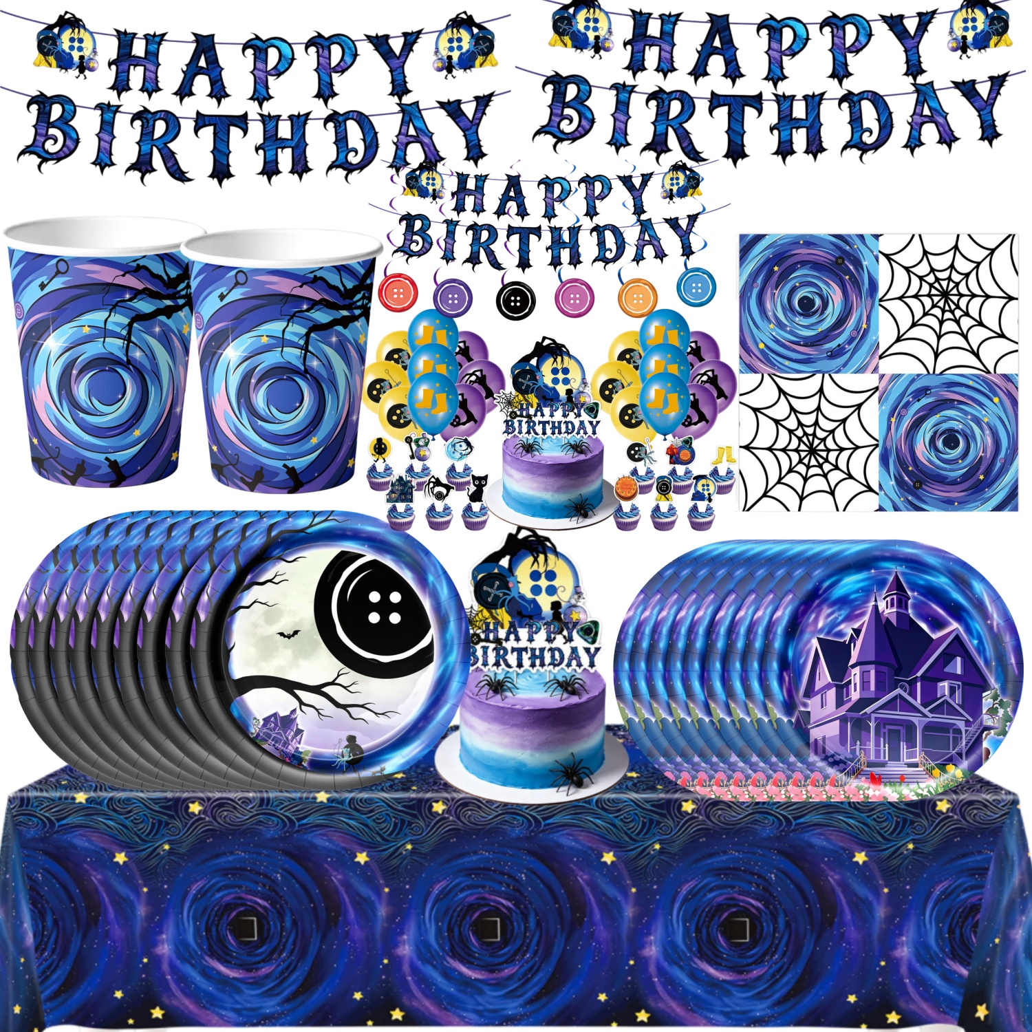 Horror C&Coralined Birthday De - Confetti Balloon Set 리뷰 및 가격