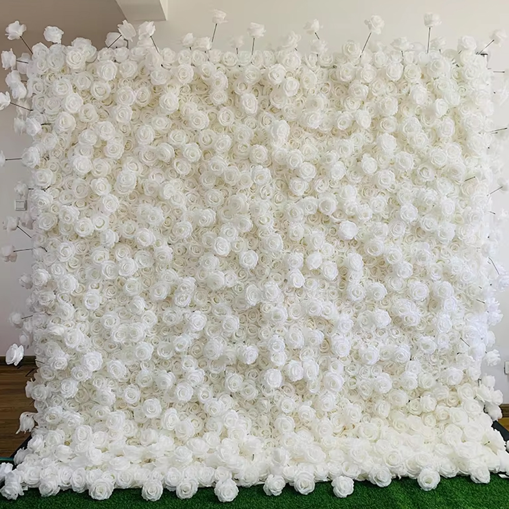 Uflower 3D White Rose Cloth Cu - Wedding Backdrop Curtain 리뷰 및 가격