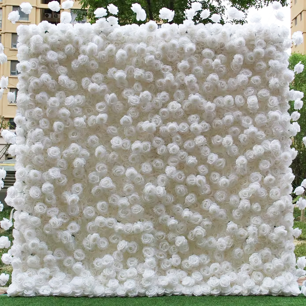 Uflower 3D White Rose Cloth Cu - Wedding Backdrop Curtain 리뷰 및 가격