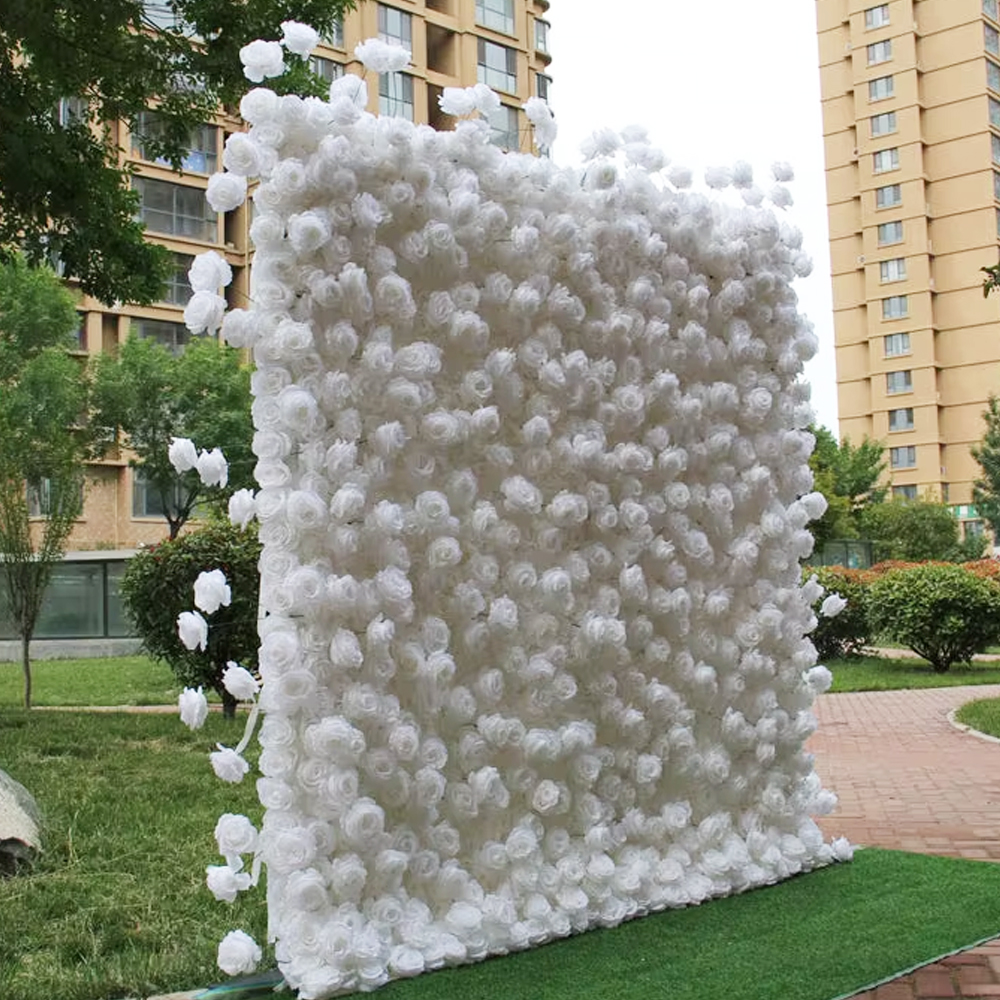 Uflower 3D White Rose Cloth Cu - Wedding Backdrop Curtain 리뷰 및 가격