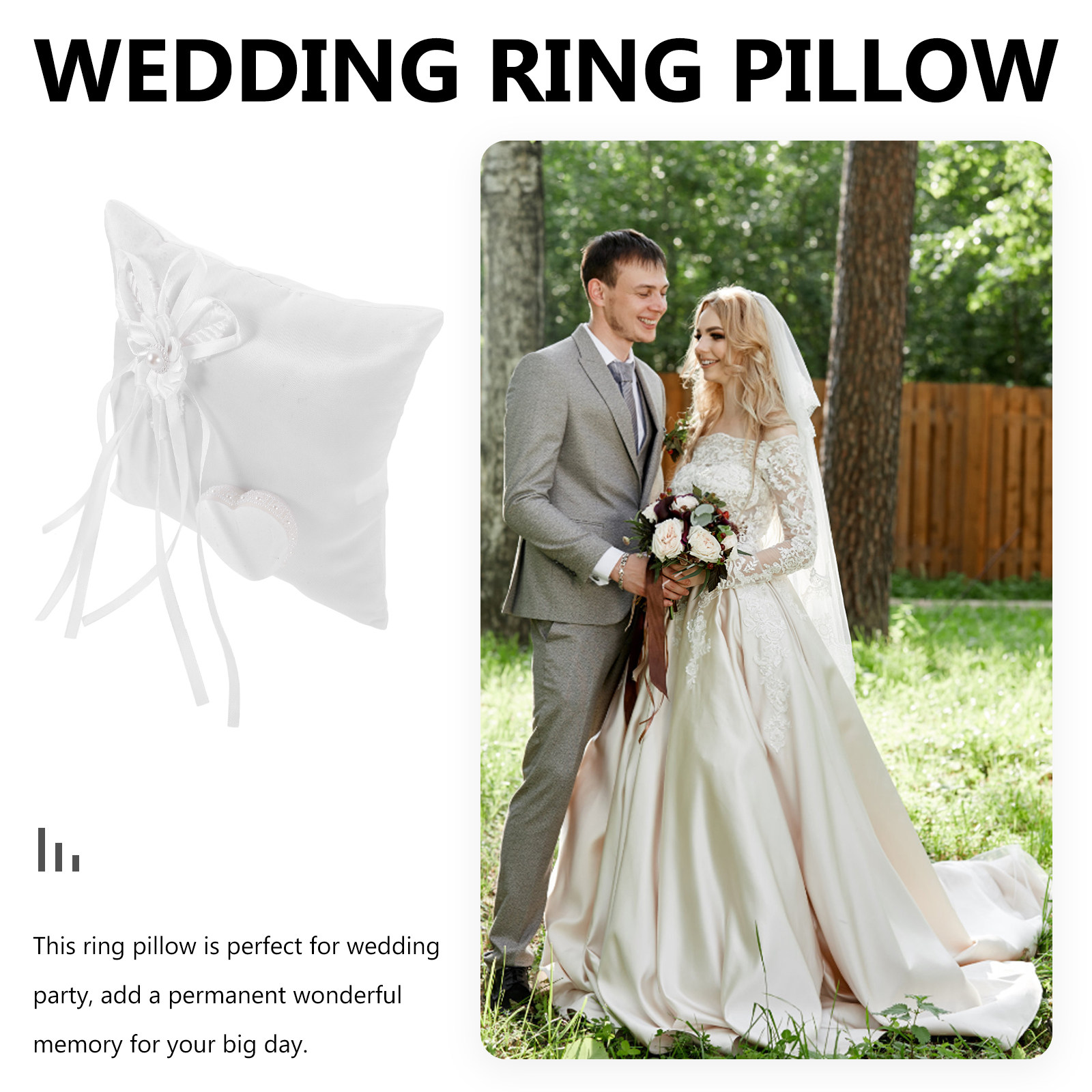 White Floral Wedding Ring Pill - Ring Bearer Pillow 리뷰 및 가격