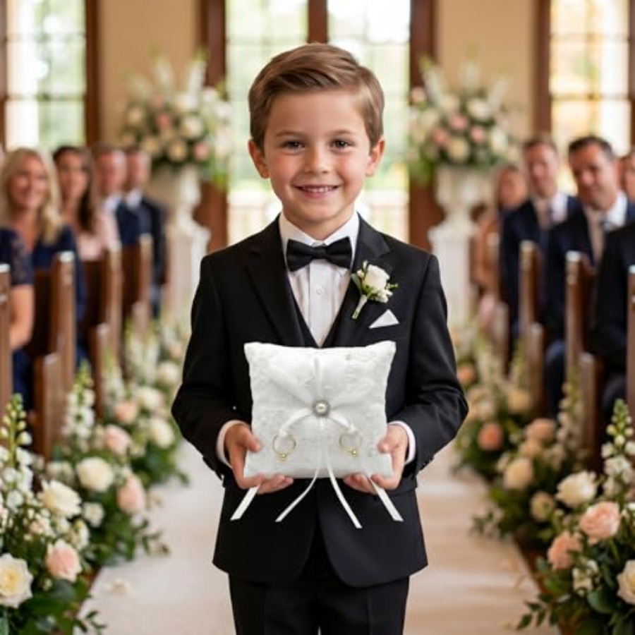 Wedding Ring Bearer Pillow, Iv - Ring Bearer Pillow 리뷰 및 가격