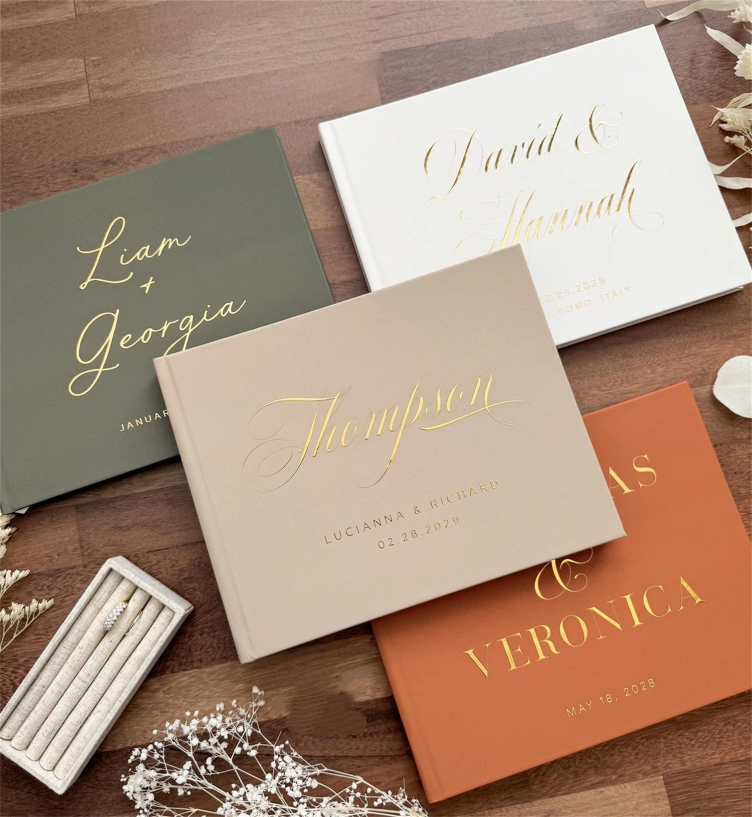 Custom Personalized Linen Wedd - Personalized Guest Book 리뷰 및 가격
