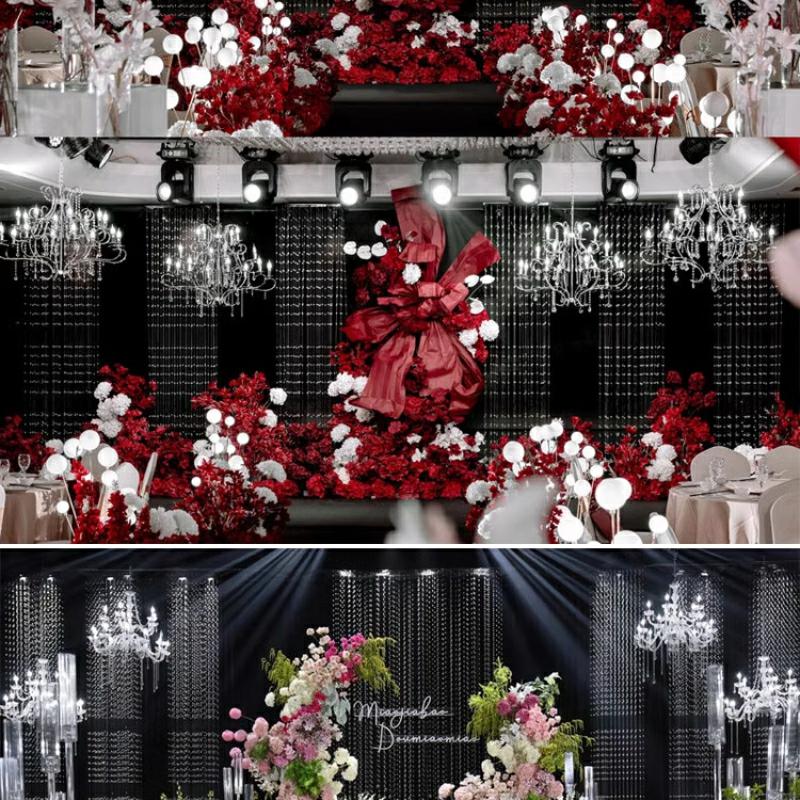 Wedding Hollow Crystal Strings - Wedding Backdrop Curtain 리뷰 및 가격