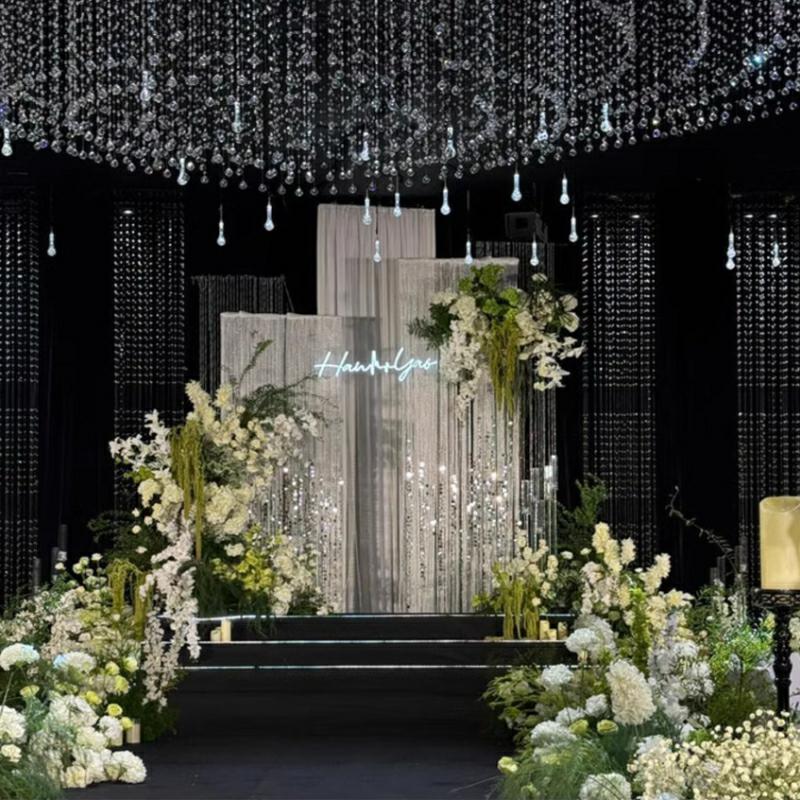 Wedding Hollow Crystal Strings - Wedding Backdrop Curtain 리뷰 및 가격