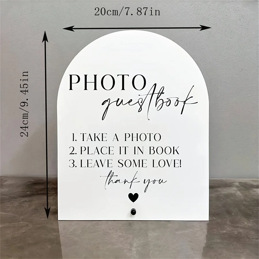 Elegant Acrylic Wedding Photo  - Personalized Guest Book 리뷰 및 가격