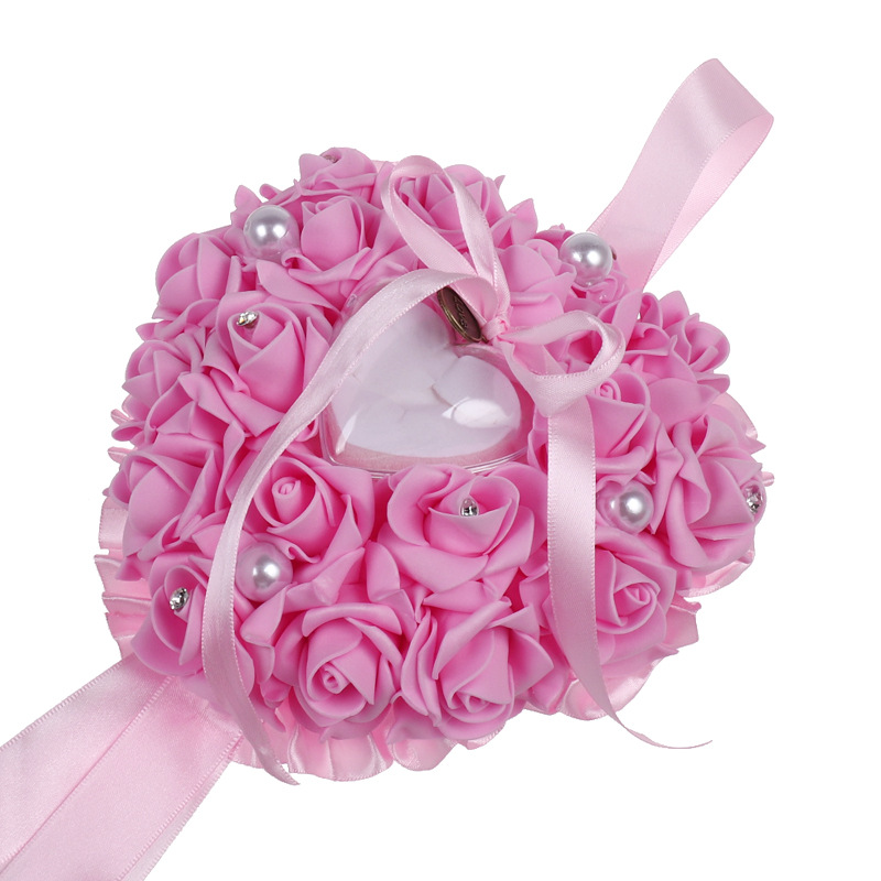 1Pcs Heart-shape Rose Flowers  - Ring Bearer Pillow 리뷰 및 가격