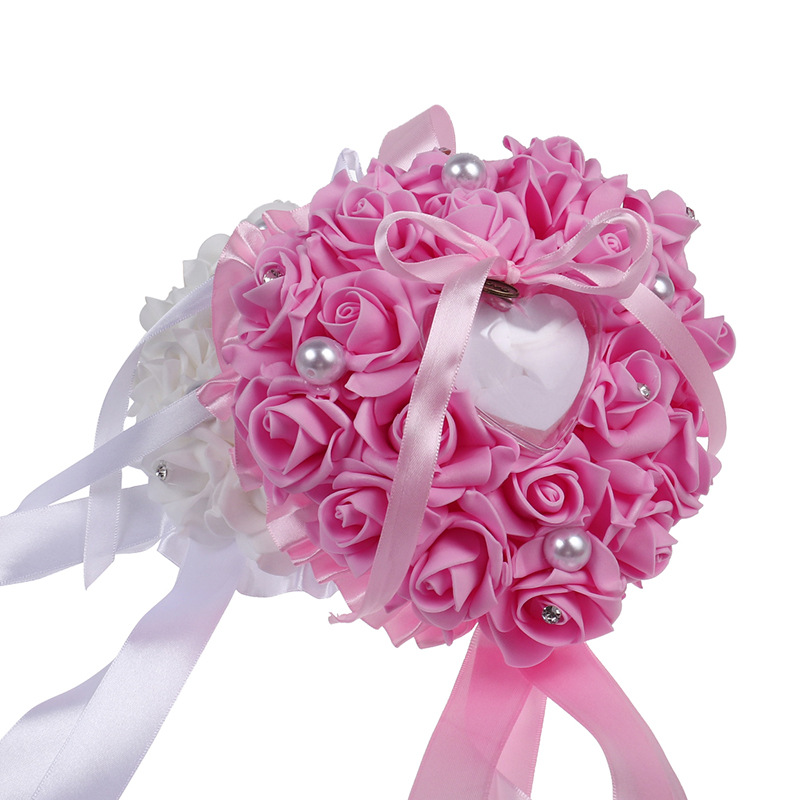 1Pcs Heart-shape Rose Flowers  - Ring Bearer Pillow 리뷰 및 가격