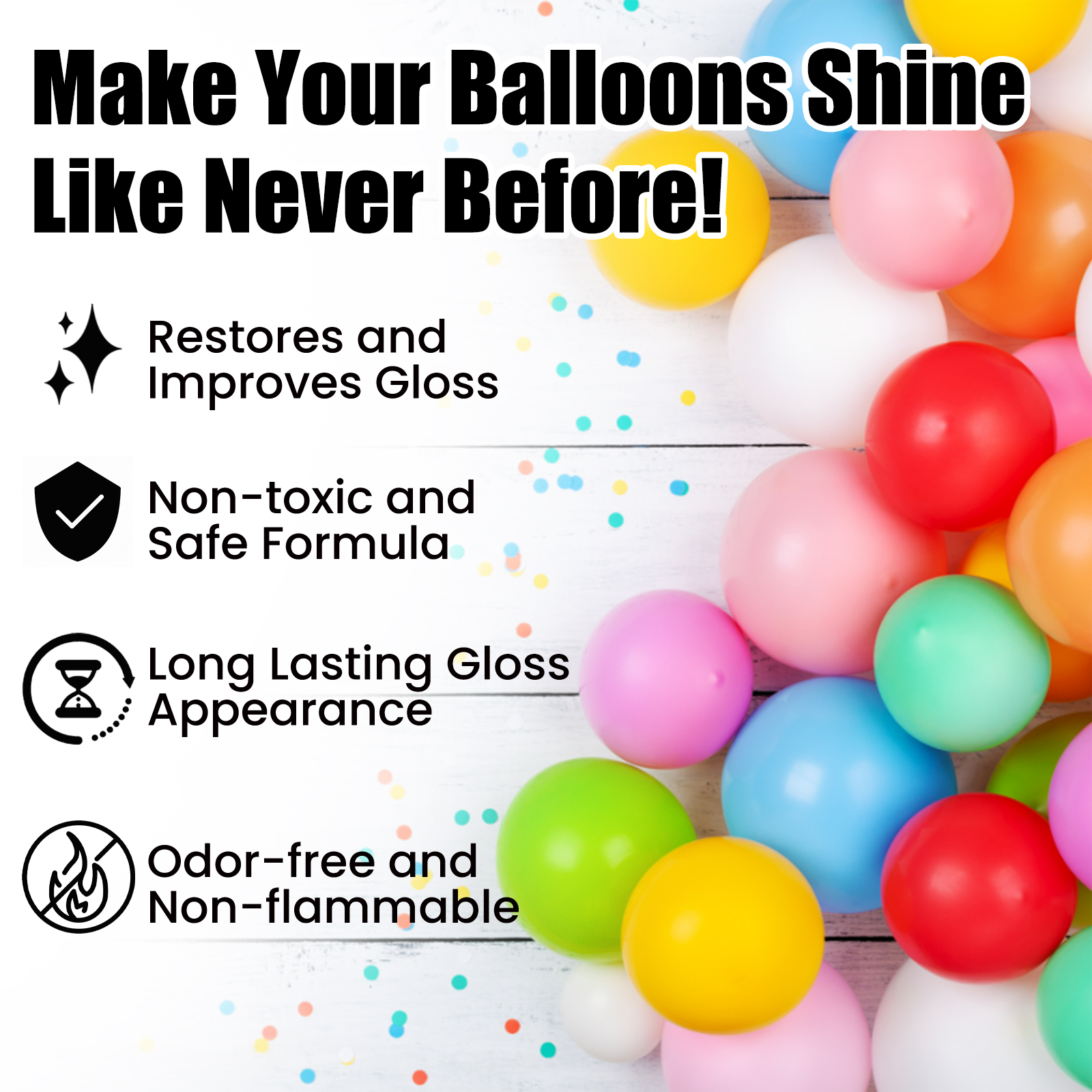 Balloon Shine Enhancer Spray I - Confetti Balloon Set 리뷰 및 가격