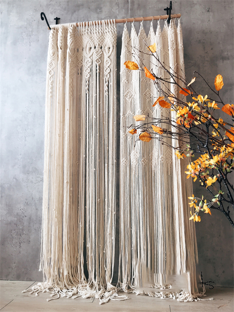 Hand-woven Bohemia Macrame Cot - Wedding Backdrop Curtain 리뷰 및 가격