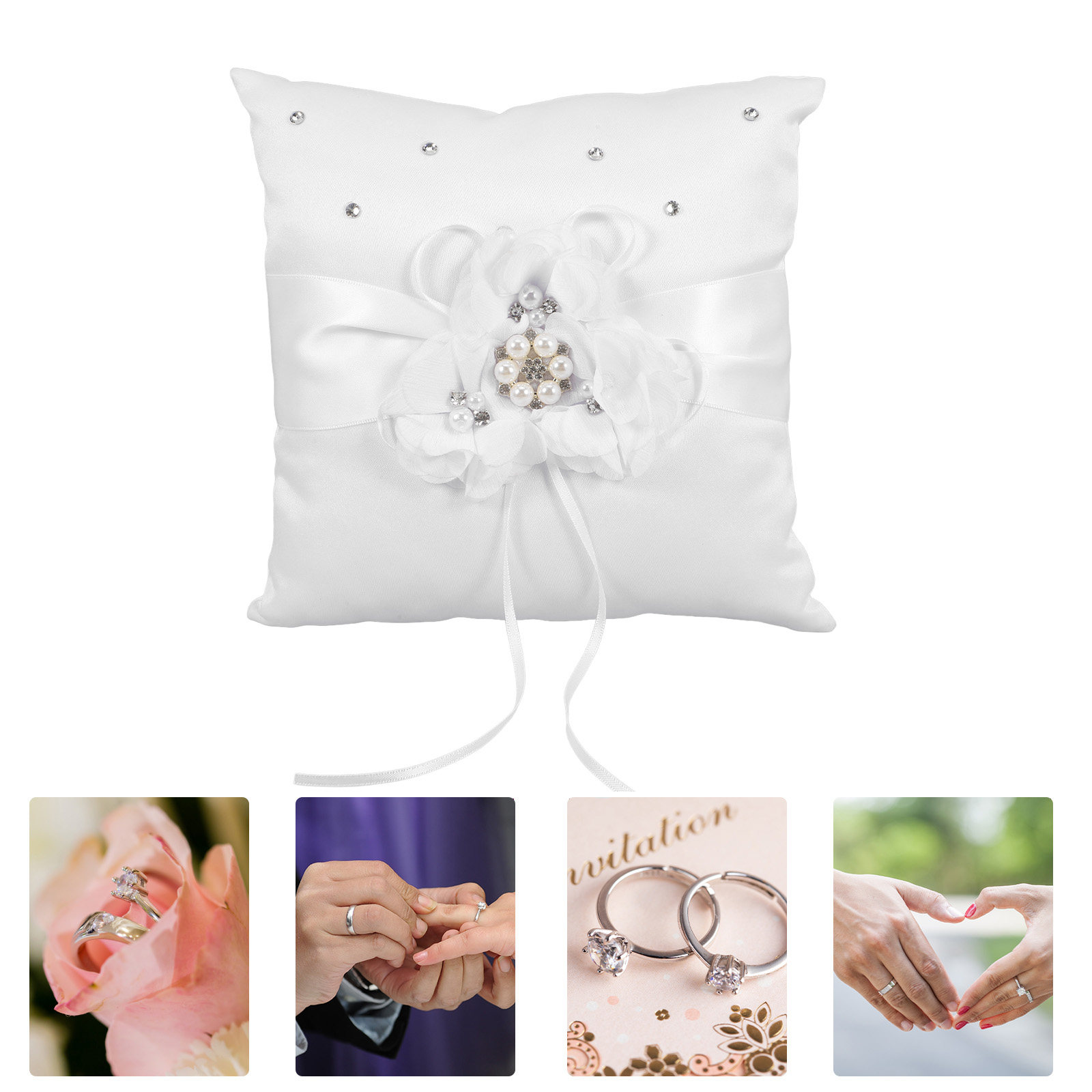 20x20cm Flower Wedding Ring Pi - Ring Bearer Pillow 리뷰 및 가격