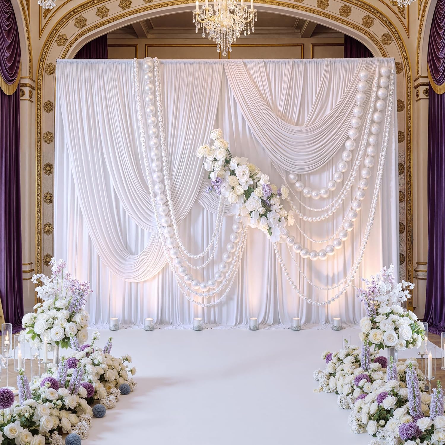 White Backdrop Curtains 10x10  - Wedding Backdrop Curtain 리뷰 및 가격
