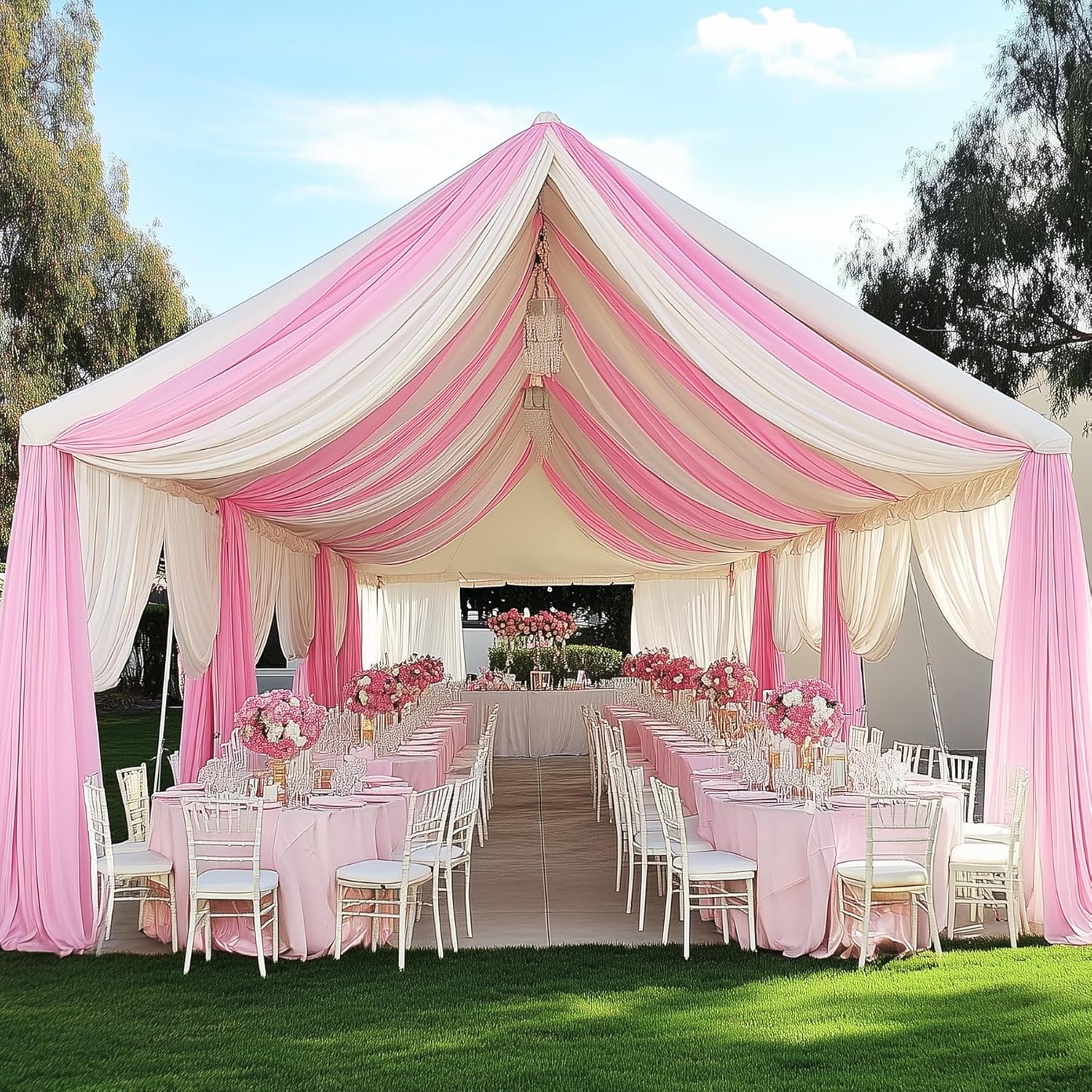 White Backdrop Curtains for Pa - Wedding Backdrop Curtain 리뷰 및 가격
