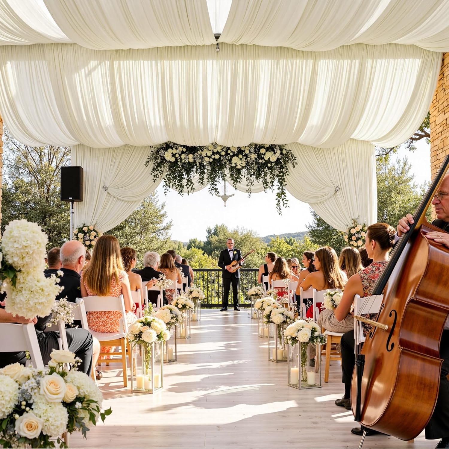 White Backdrop Curtains for Pa - Wedding Backdrop Curtain 리뷰 및 가격