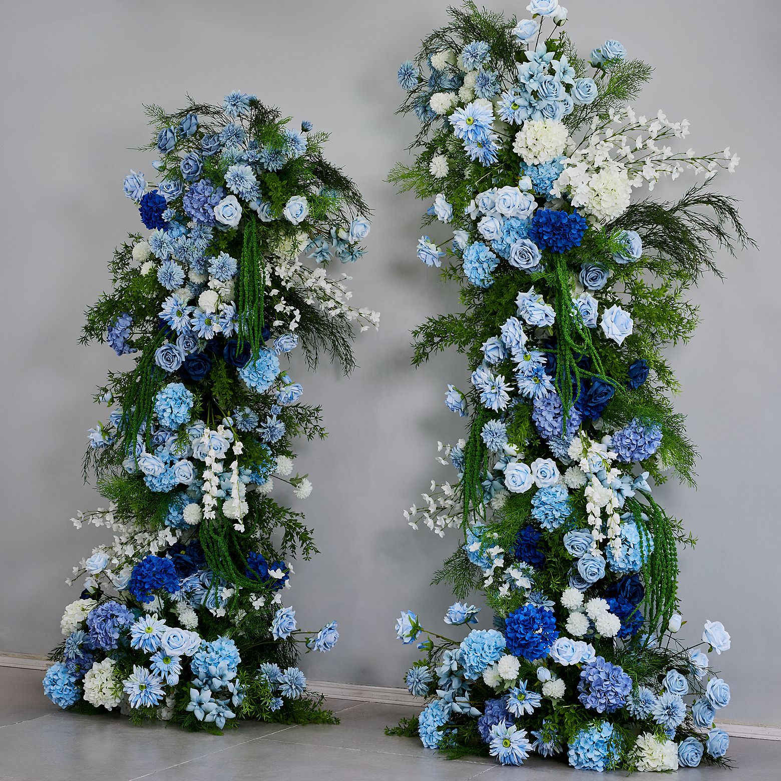 ATV Blue Silk Artificial Flowe - Wedding Arch Flower 리뷰 및 가격