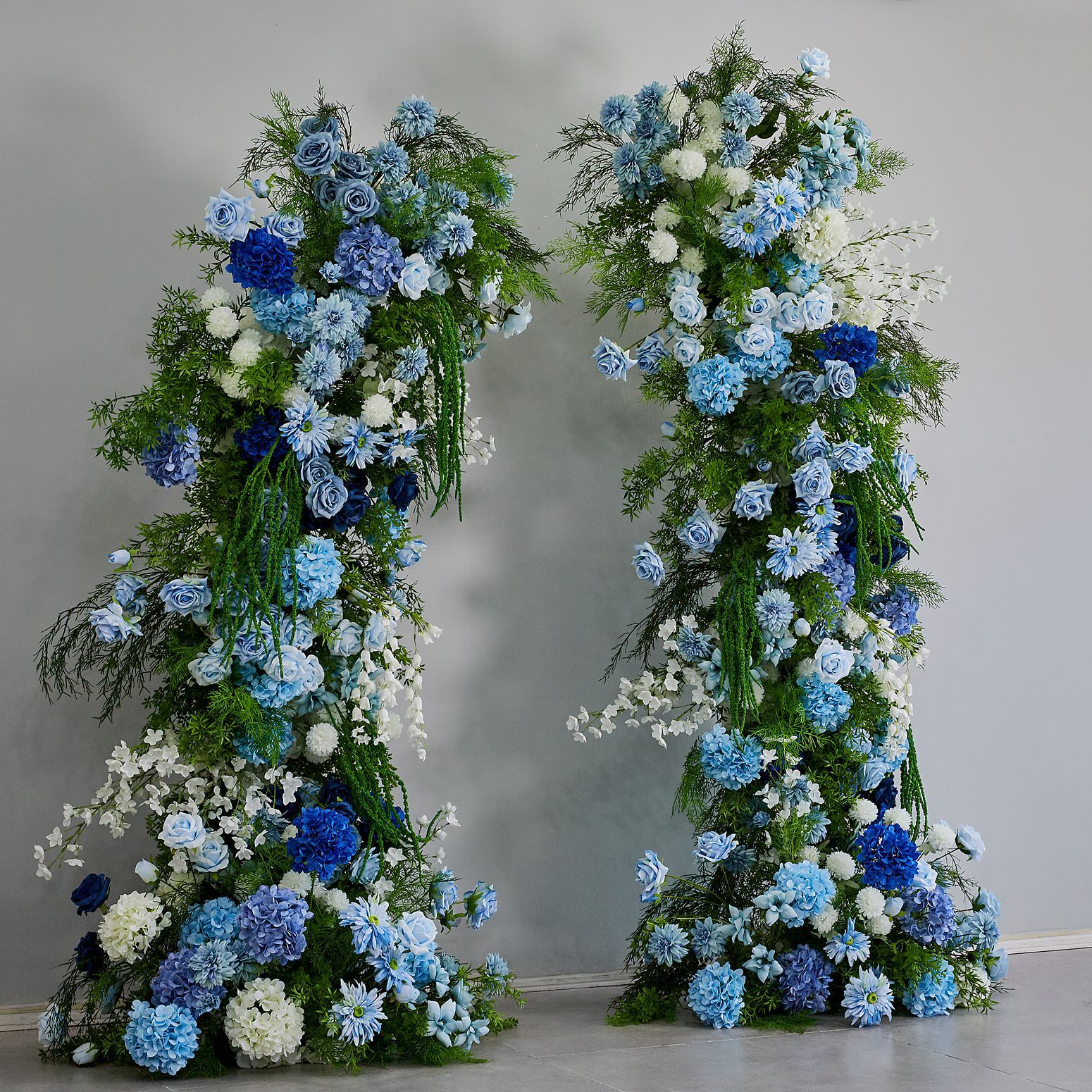 ATV Blue Silk Artificial Flowe - Wedding Arch Flower 리뷰 및 가격