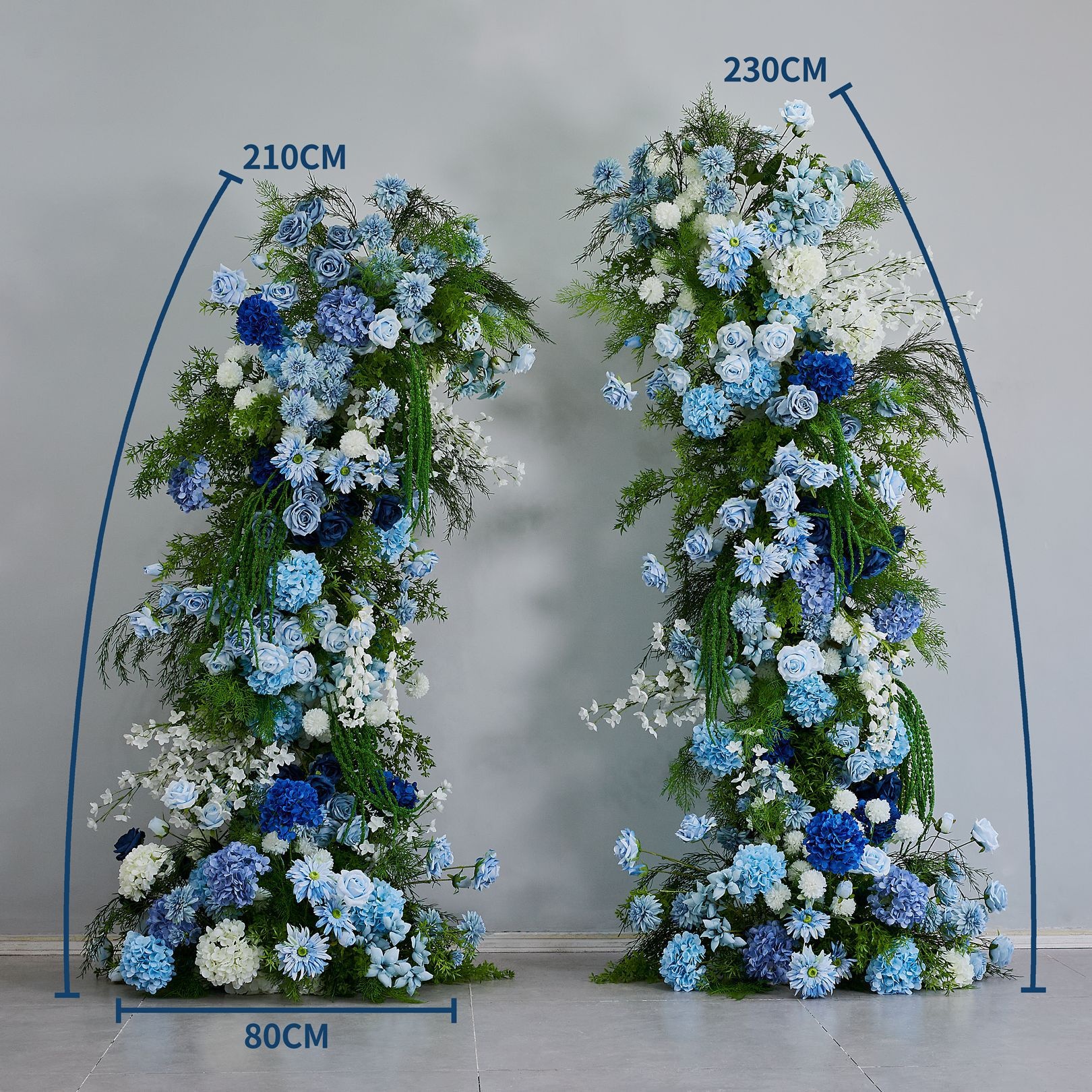 ATV Blue Silk Artificial Flowe - Wedding Arch Flower 리뷰 및 가격
