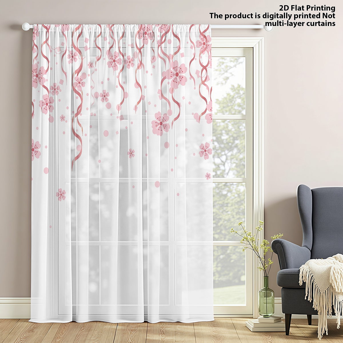 Flower Series Sheer Curtain, G - Good Floral & Wedding Decor Supply Photos 리뷰 및 가격