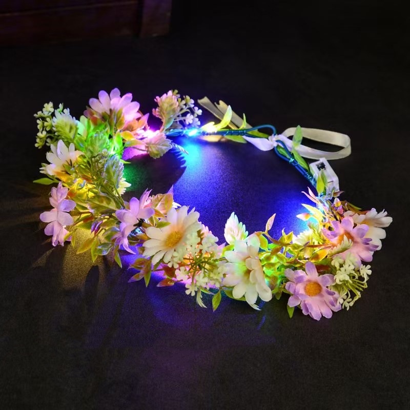 LED Light Up Flower Crown Head - Wedding Arch Flower 리뷰 및 가격