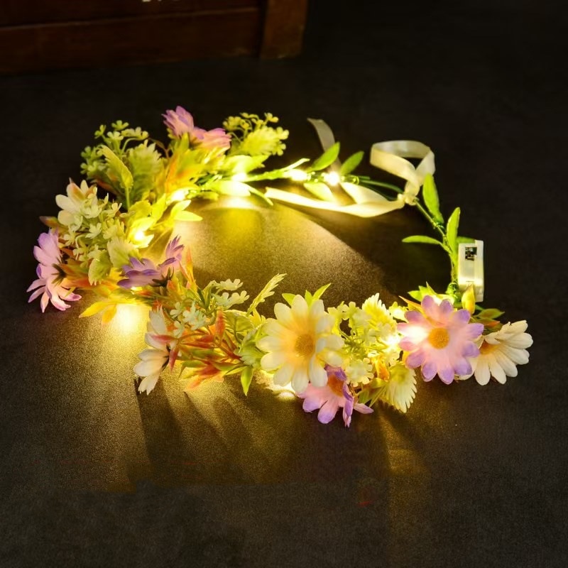 LED Light Up Flower Crown Head - Wedding Arch Flower 리뷰 및 가격