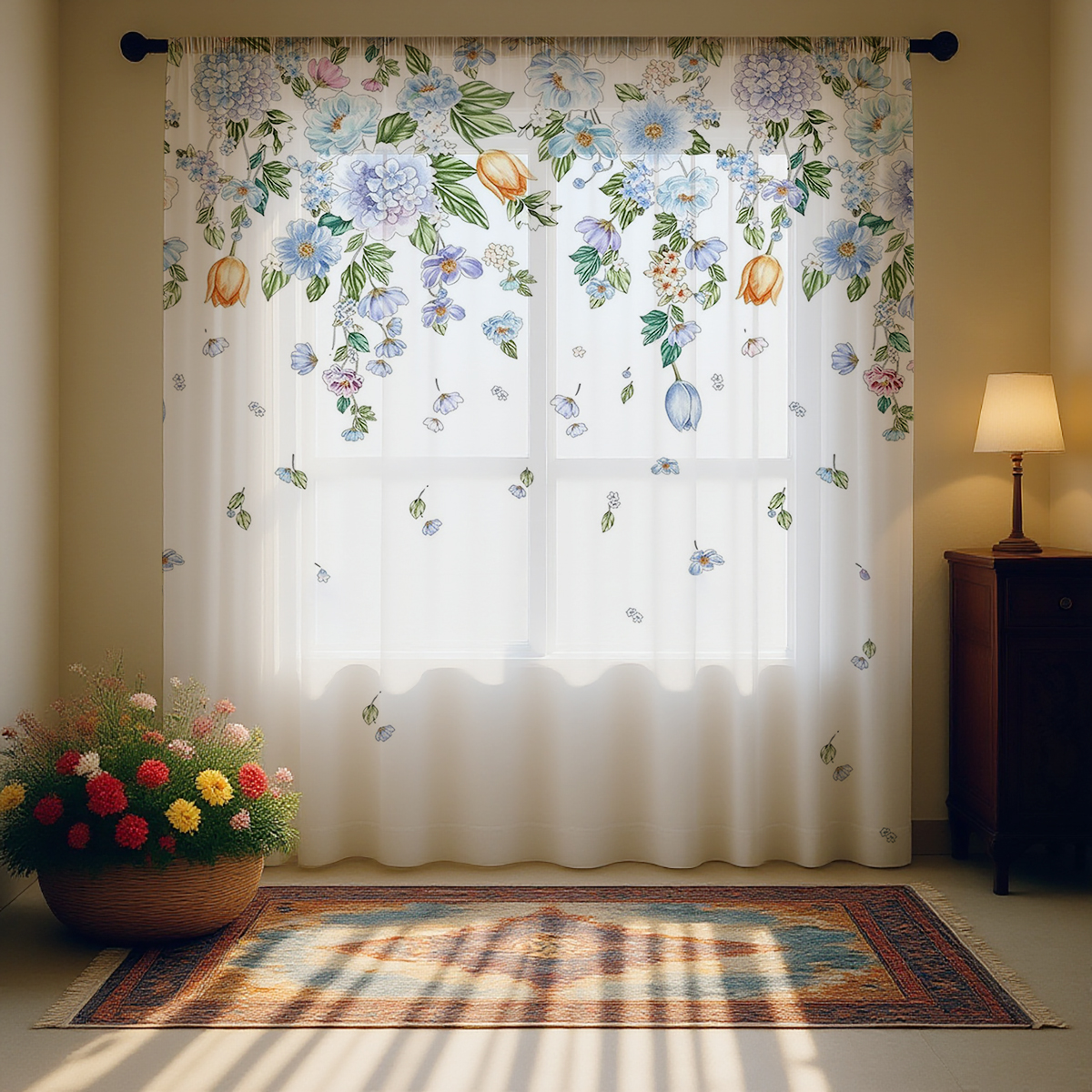 Floral Sheer Curtain, Good Qua - Good Floral & Wedding Decor Supply Photos 리뷰 및 가격
