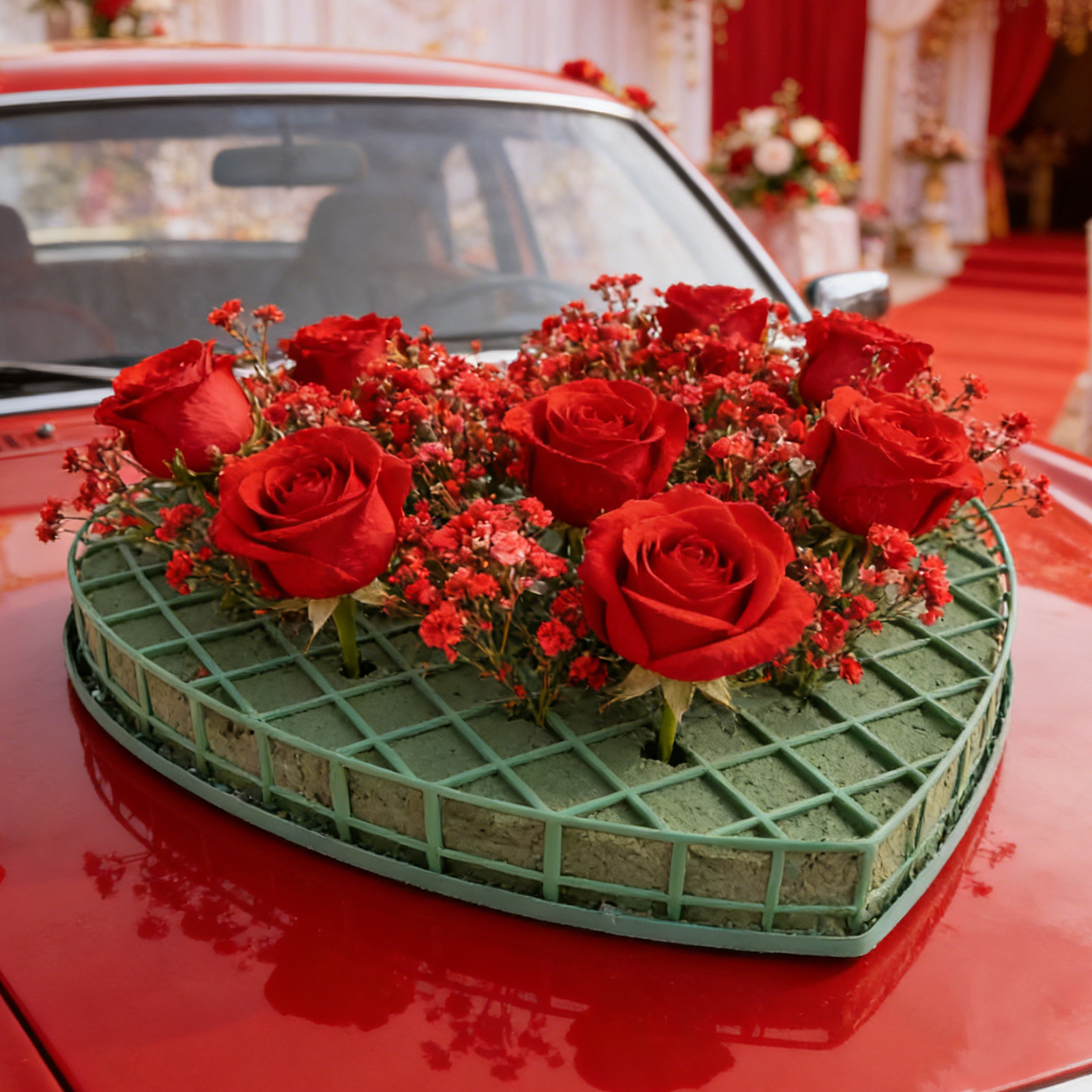 1Set Heart Floral Foam Cage Su - Wedding Floral Supply 리뷰 및 가격