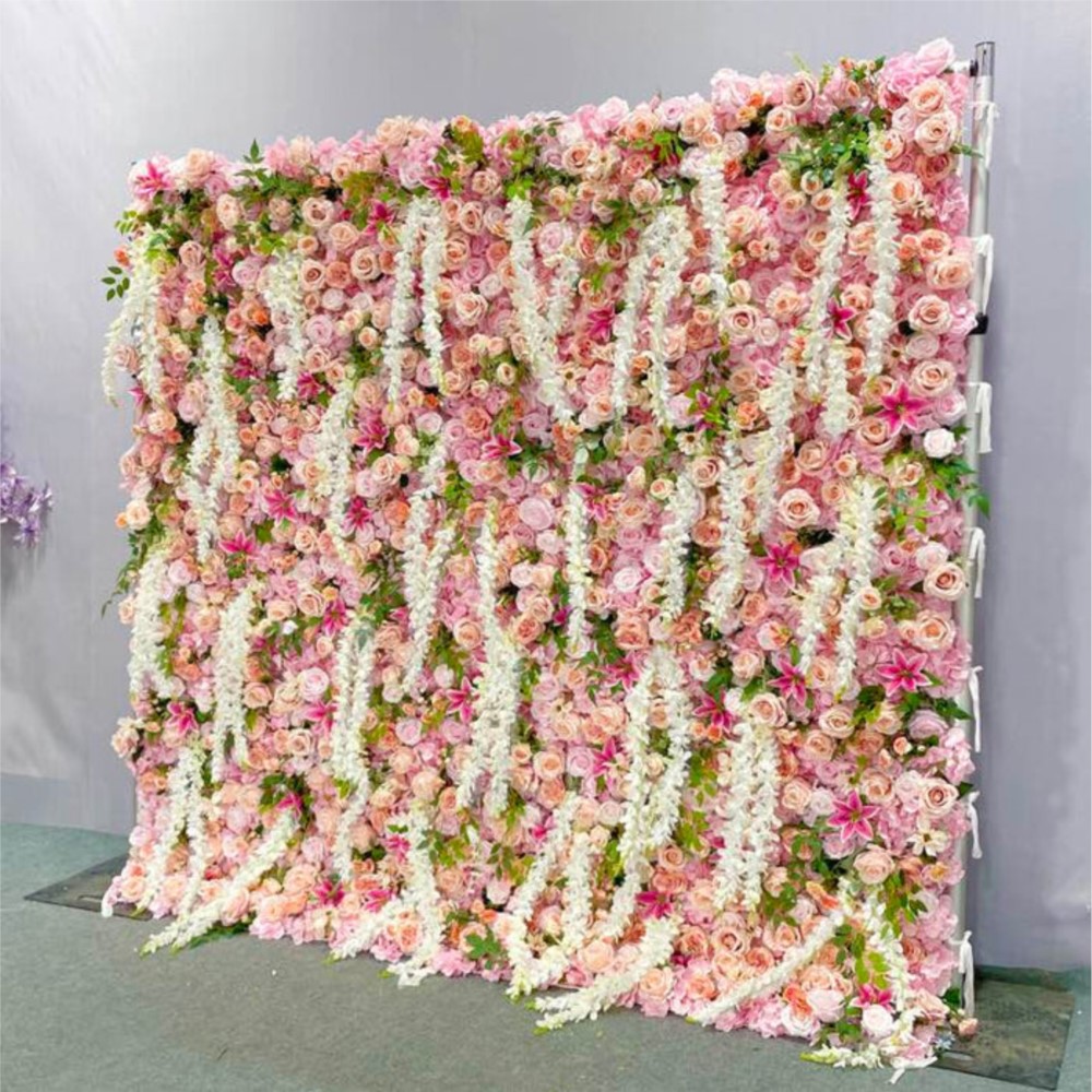 Uflower Luxury Pink Rose Hydra - Wedding Backdrop Curtain 리뷰 및 가격
