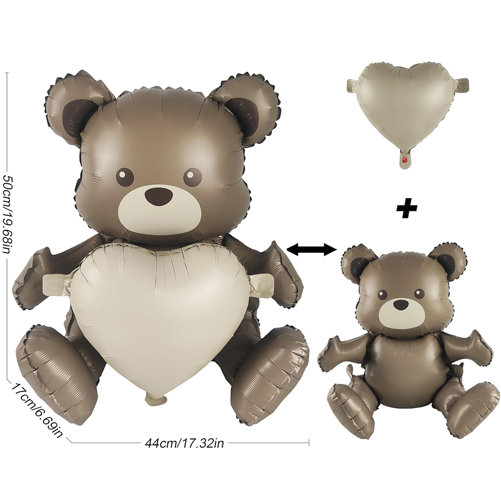 Big Matte Brown Bear Foil Ball - Confetti Balloon Set 리뷰 및 가격